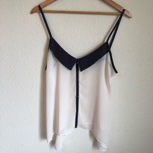 Phanuel chiffon cami with collar and buttons